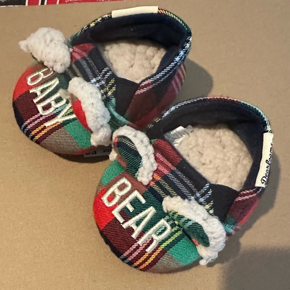 Dearfoams Multicolor Plaid Baby Shoes